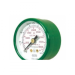 1.5" Dual Scale Gauge, 0-4000 PSI, Green, Clamshell