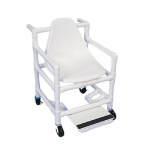 Transport Chair, 20", 4" Heavy Duty Casters