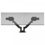 Black Dual Monitor Arm