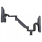 Black Dual Monitor Arm