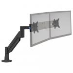 Black Dual Monitor Arm