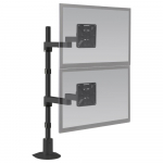 Black Dual Monitor Pole Mount