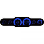 6 Gauge Analog Bargraph Universal Panel, Blue