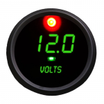 LED Digital Voltmeter, 2-5/8", Black Bezel