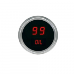 LED Oil Pressure Gauge 2-1/16" with Sender, Red