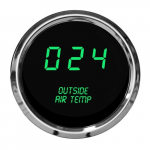 LED Outside Air Temperature Gauge 2-1/16" Green