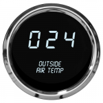 LED Outside Air Temperature Gauge 2-1/16" White