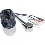 10" DVI-D Single Link USB KVM Cable