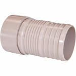 4" Hose Adapter, PVC, Spigot x Barb