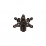 Fitting Insert Cross 1/8" Barb x Slip 4mm