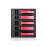 3x 5.25" to 5x 3.5", 12G Rack, Red