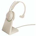 Evolve 2 65 Mono Headset w/ Desk Stand, Beige