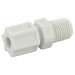 Male Connector 7/8" x 3/4" Kynar Plastic Gripper