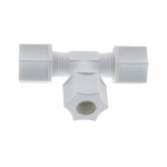 Union Tee 3/4" Tube Kynar Plastic Gripper