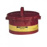 Bench Can, 3 Gallon, Steel, Red