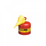 Steel Safety Can for Flammables, 2 Gallon, Funnel