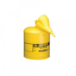 Steel Can for Diesel, 5 Gallon, Yellow, Funnel