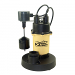 1/3 HP Submersible Sump Pump, Tethered Switch