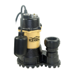 1/3 HP Submersible Sump Pump, Tethered Switch