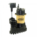 1/2 HP Submersible Sump Pump, Vertical Switch