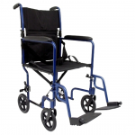 17" Seat 19 lbs. Transport Chair in Blue