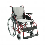 18" Seat Ergonomic Wheelchair, Red