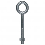 1"-8 x 12" Plain Pattern Nut Eyebolt, 304 SS