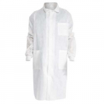 Kimtech A8 Lab Coat with Knit Cuff, White, XL