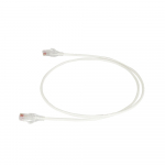 White 3' 28awg Reduced Diameter CAT 6-Channel Cord