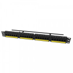 TechChoice Black Category 6A Patch Panel, 24 Port