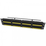 TechChoice Black Category 6A Patch Panel, 48 Port