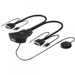 Secure 2-port Flip Switch DVI-D KVM with Audio