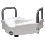 Locking Raised Toilet Seat w/ Removable Arms