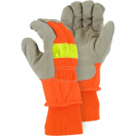 Winter Pigskin Leather Palm Gloves, Hi-Viz, L