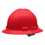 Hard Hat - 4 Pt. Ratchet Full Brim, Red