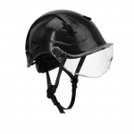 Type 2 Black Safety Helmet with Clear Visor