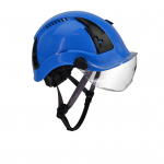Type 2 Blue Safety Helmet with Clear Visor