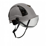 Type 2 Gray Safety Helmet with Clear Visor