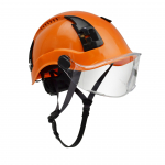 Type 2 Orange Safety Helmet with Clear Visor