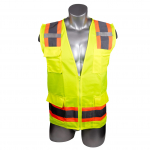 Hi-Vis Yellow Safety Surveyor Vest, 2XL