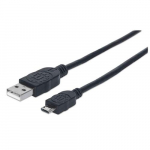 USB 2.0 Type-A Male to Micro-B Male 1.5' Cable