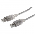 USB 2.0 Type-A Male to Type-B Male 480 Mbps 6' Cable
