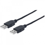 USB 2.0 Type-A Male to Type-A Male Cable, 1.5'