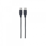 USB 2.0 Type-A Male to Type-A Male Cable, Black, 1m