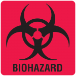 Vinyl 6" x 6" Biohazard Warning Label