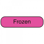 Pink 1.25" x 0.3125" Blood Bank Label "Frozen"