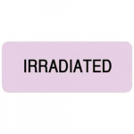 Lavender 2.25" x 0.875" Label "Irradiated"