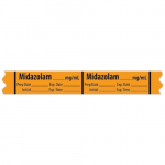Tranquilizer Medication Label Tape "Midazolam _mg/ml"