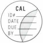 White 0.75" x 0.75" Calibration Label "CAL- ID#"