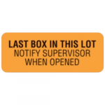 Lot Signal Label "Last Box In This Lot"